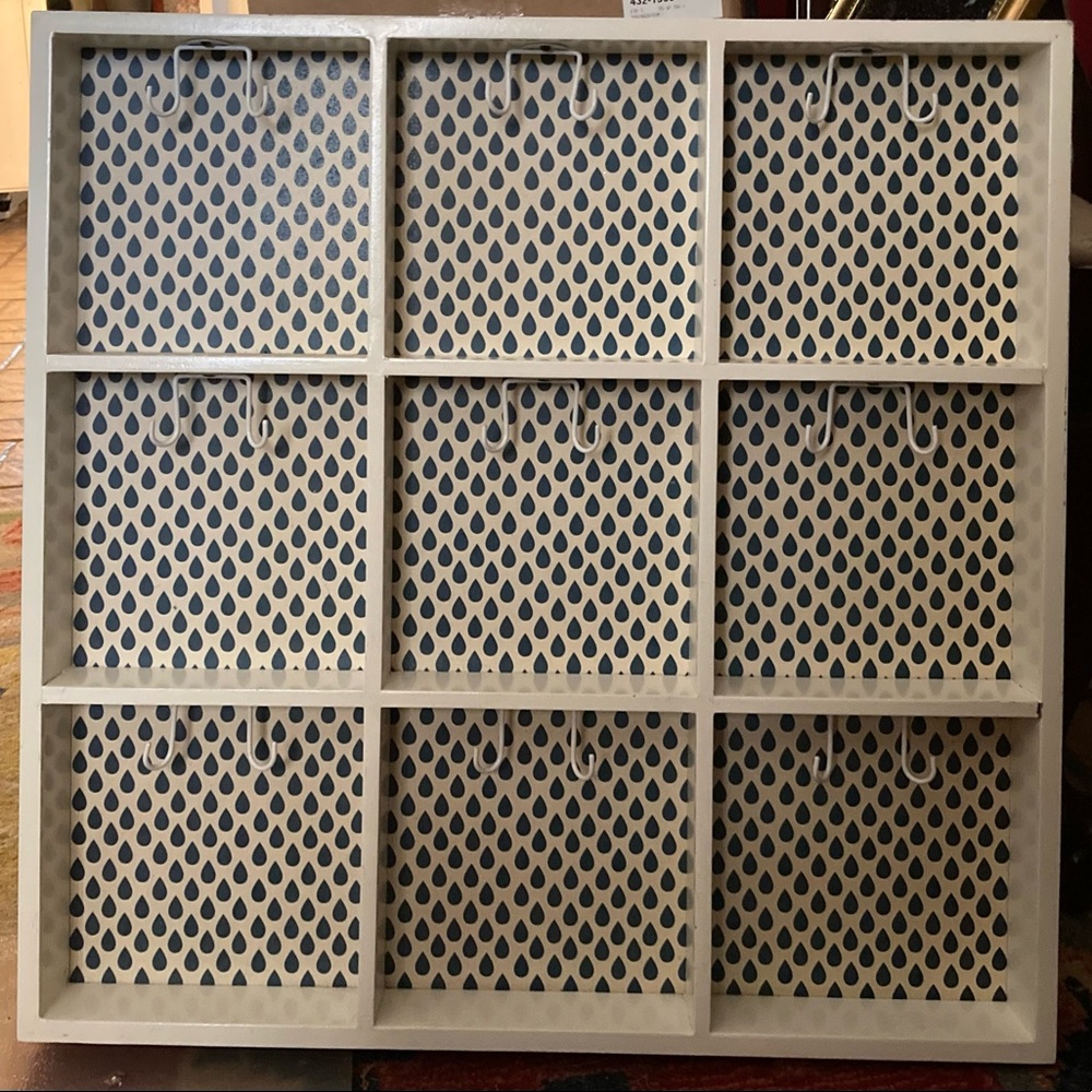 9 Cubbies with double hooks Display Shelf